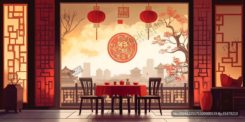 中式餐馆场景