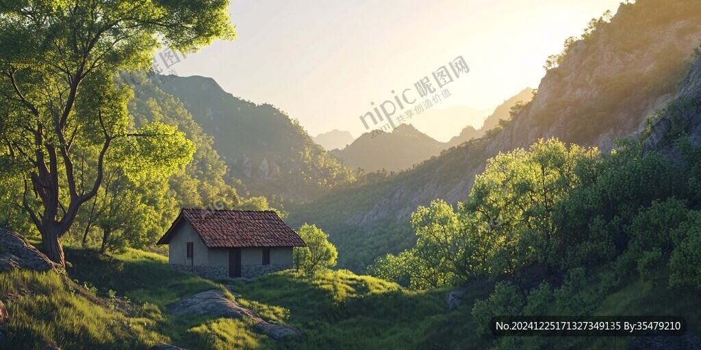 隐居山林场景