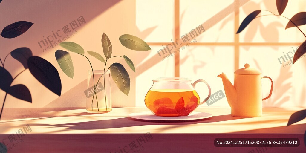 红茶插画