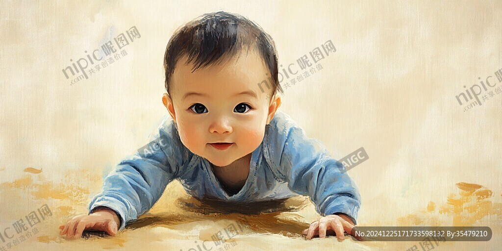 宝宝写真手绘礼物