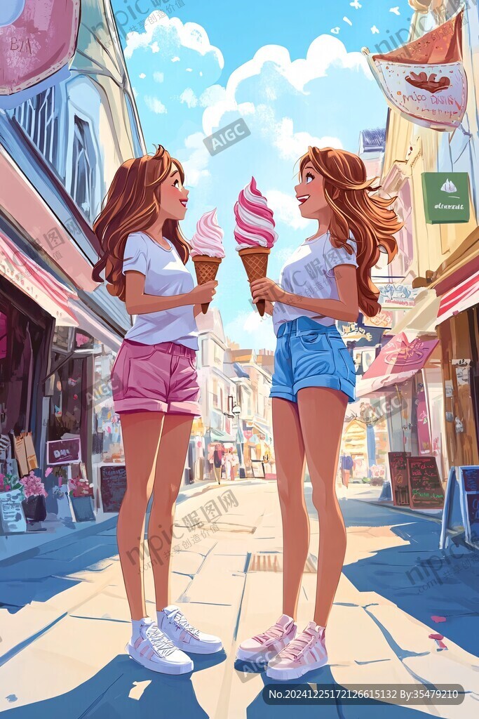 都市女孩插画