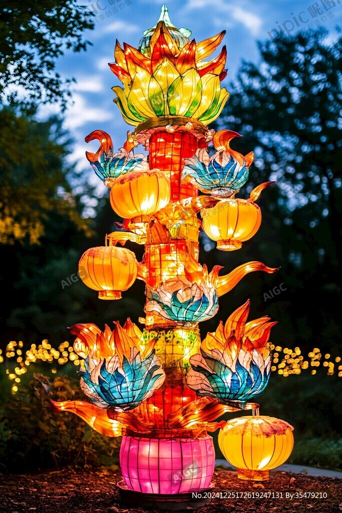 凤舟造型花灯