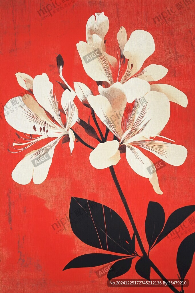 桐花彩色稿