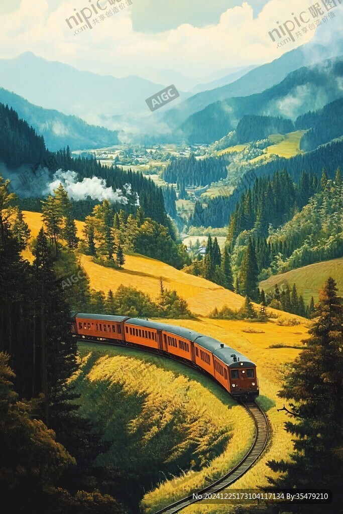 火车旅行风光