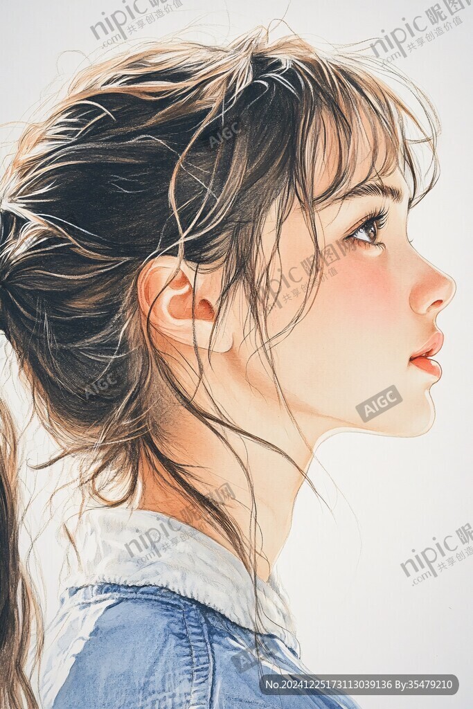 彩铅少女