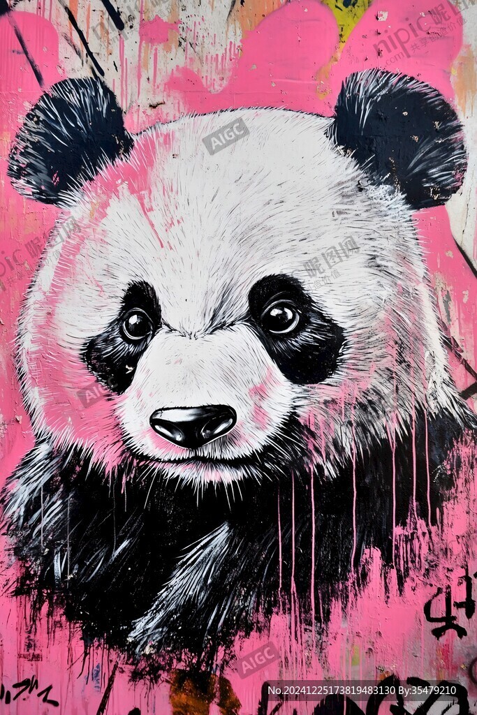 抽象画大熊猫