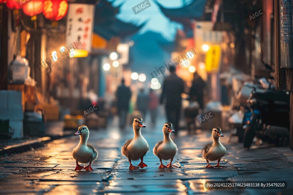 水巷灯火