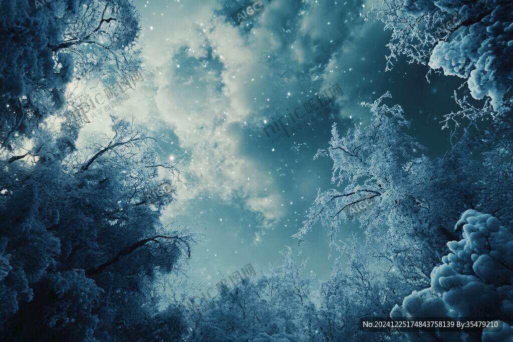 蓝色梦幻冰雪