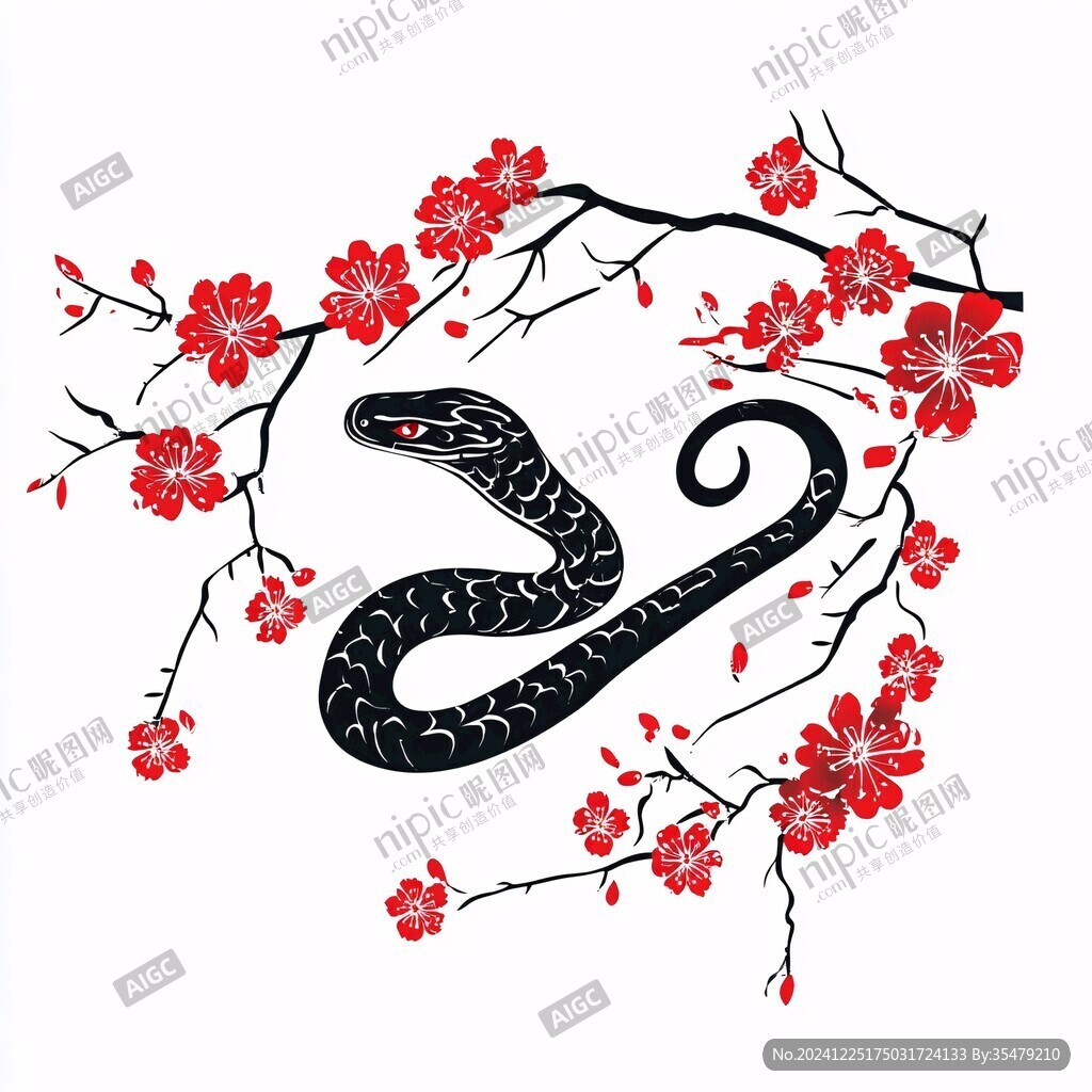 蛇年笔记本图案印花