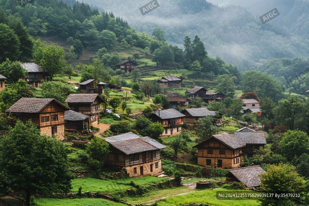 高清宽幅村寨图片