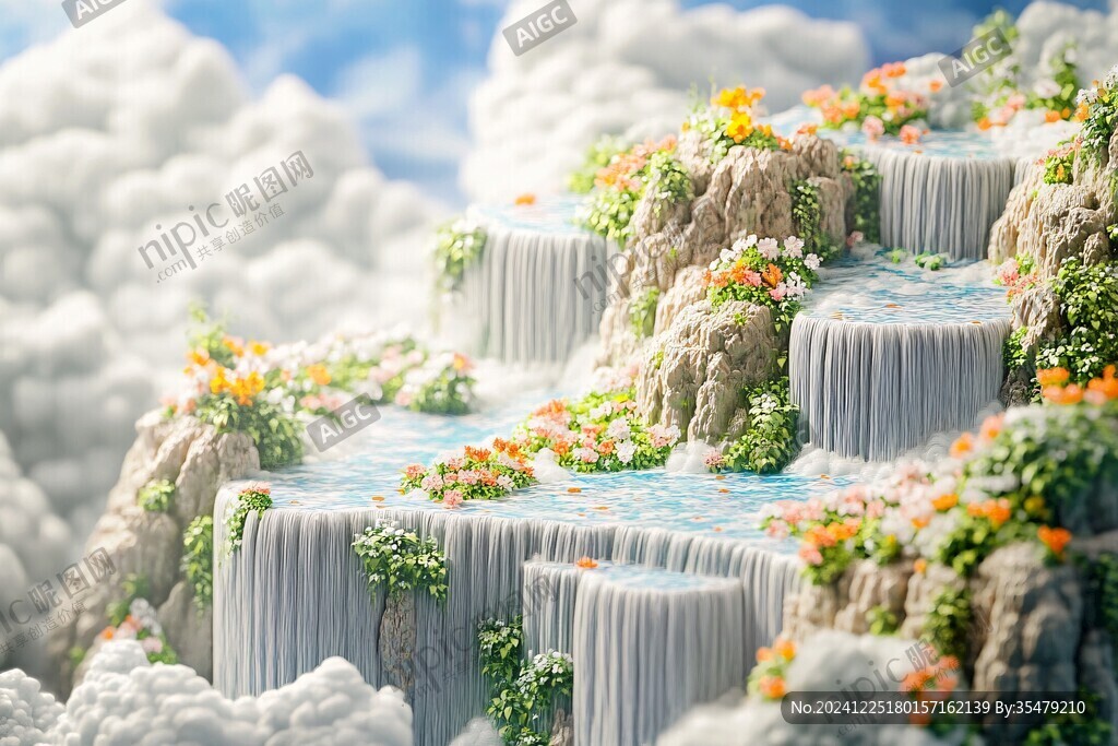 3d渲染山水画
