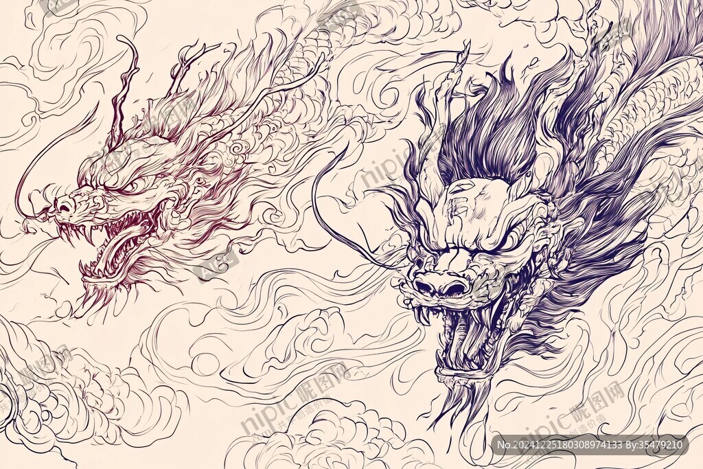 龙包装插画