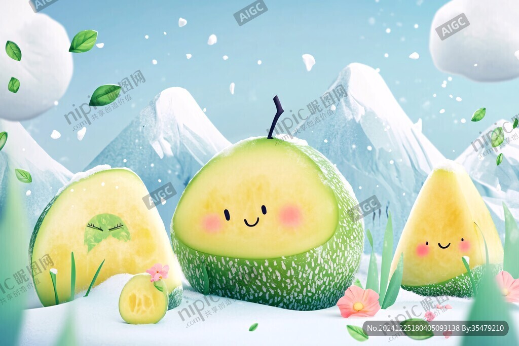 哈蜜瓜包装插画