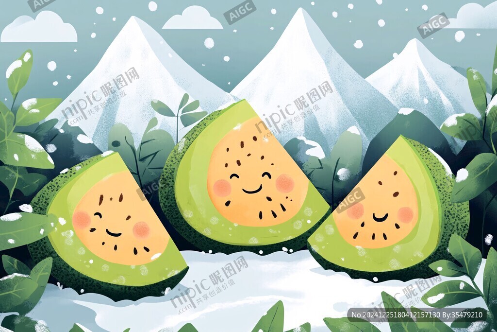 硒砂瓜插画