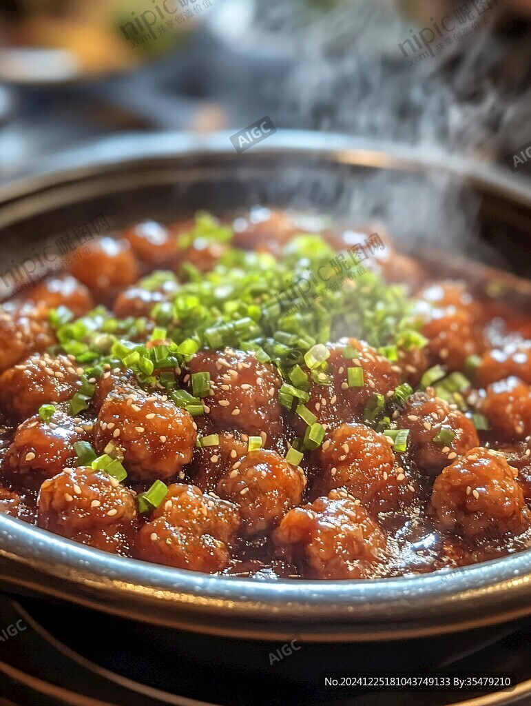 大盘蒸肉丸