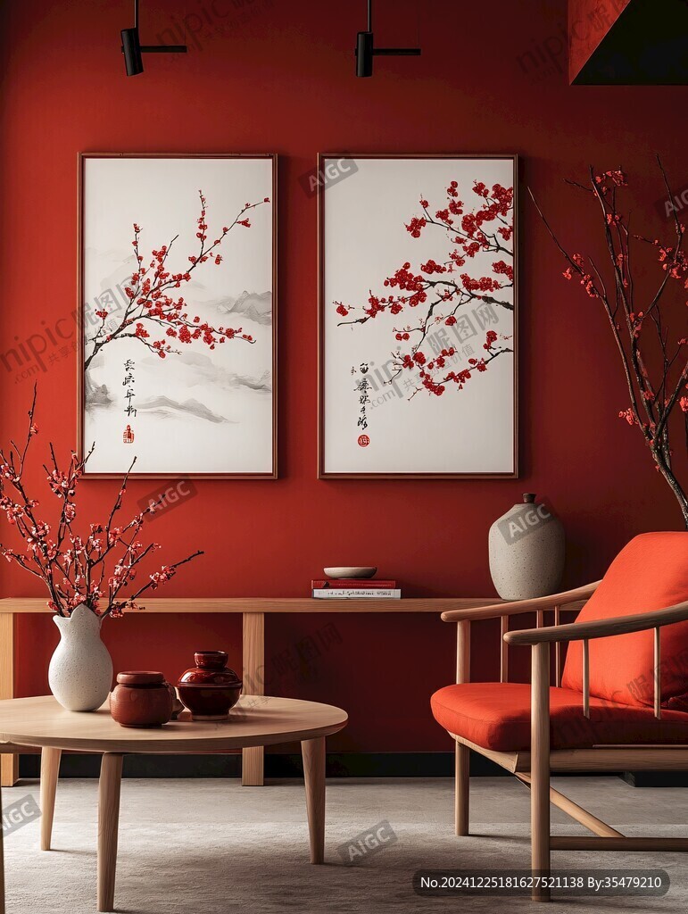梅花壁画挂画壁纸