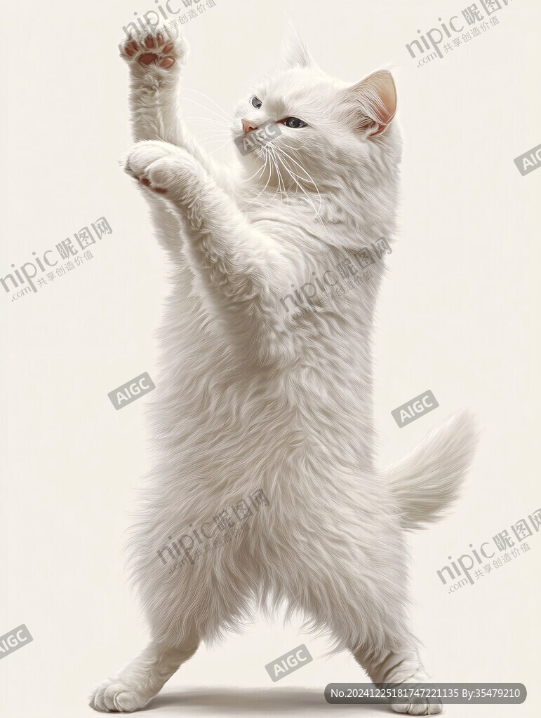 写实猫毛茸茸宠物插画