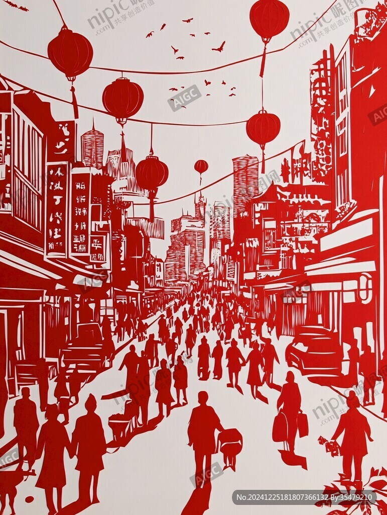 年货街剪纸