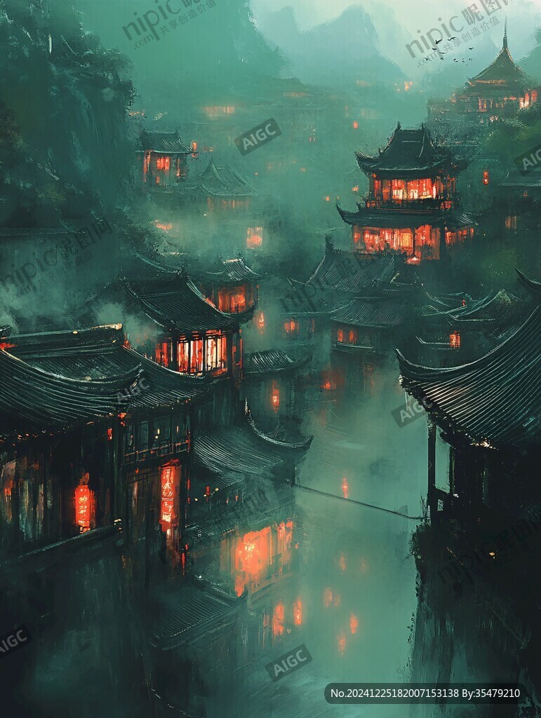 古风夜景