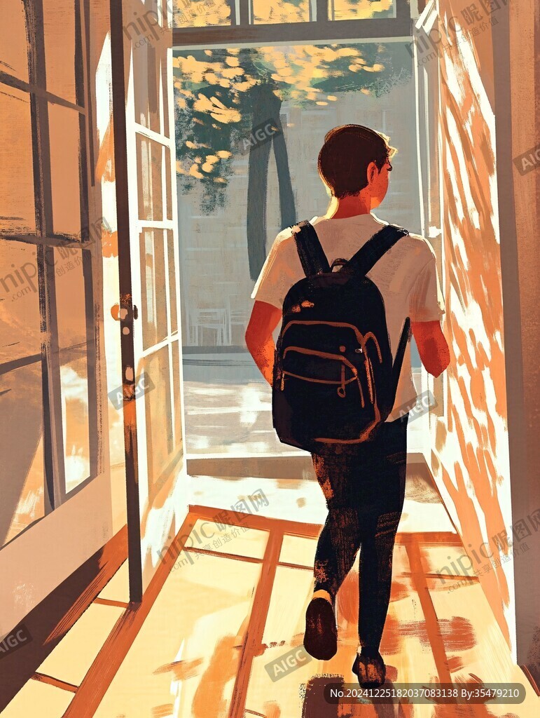手绘追光的少年