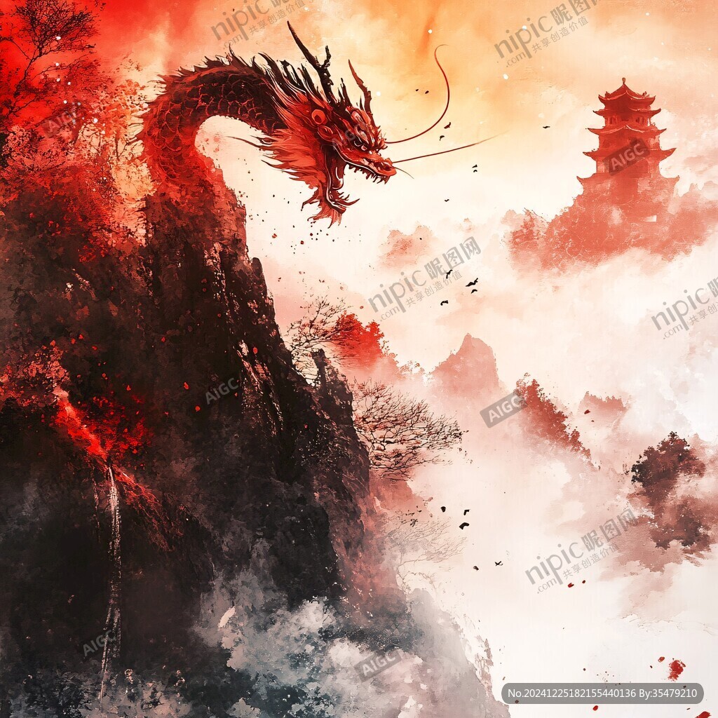 古风龙插画