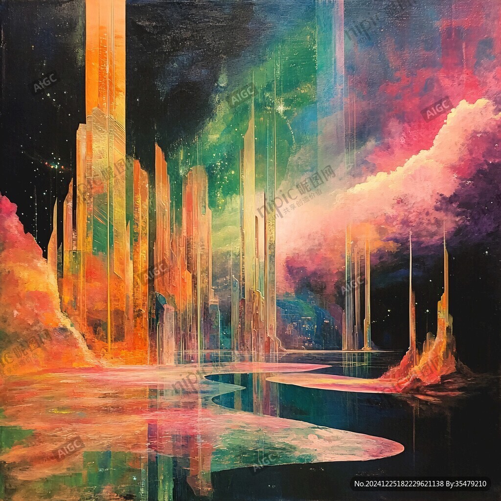 虚浮的世界绘画