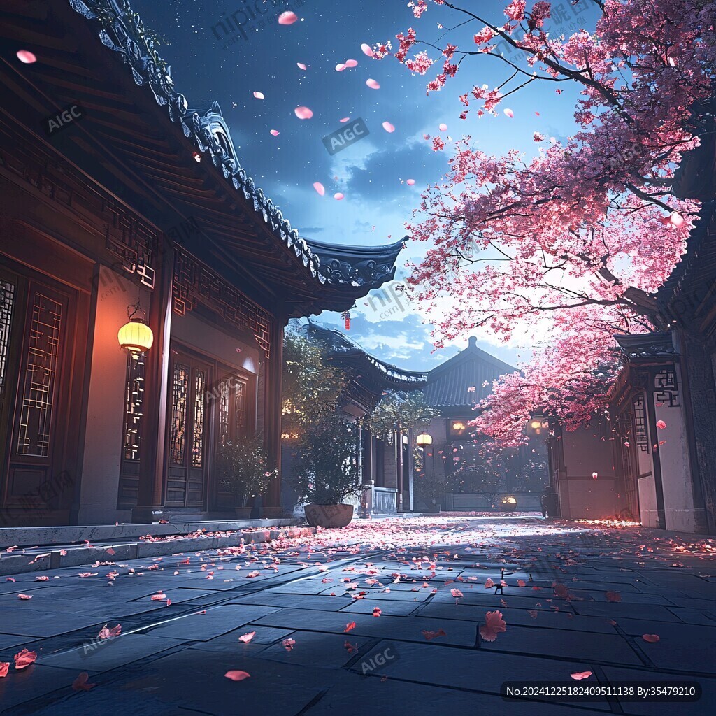 古风场景春暖花开