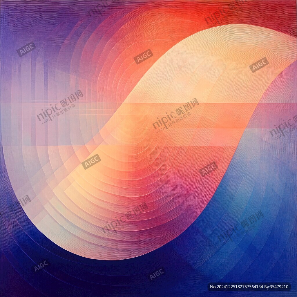 简洁大气拼色曲线纹理