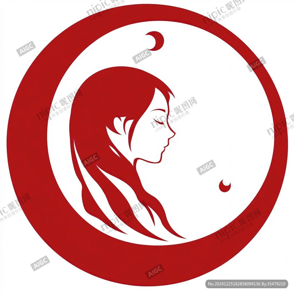 女人侧颜logo