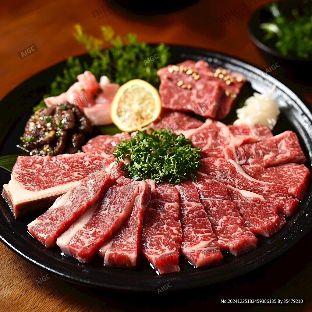 日式烤肉牛肉七拼