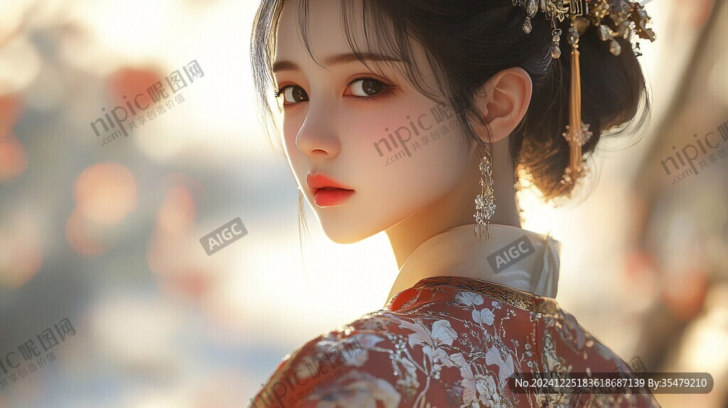 古典美女壁纸