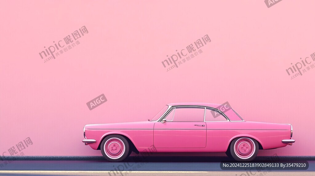 粉色汽车