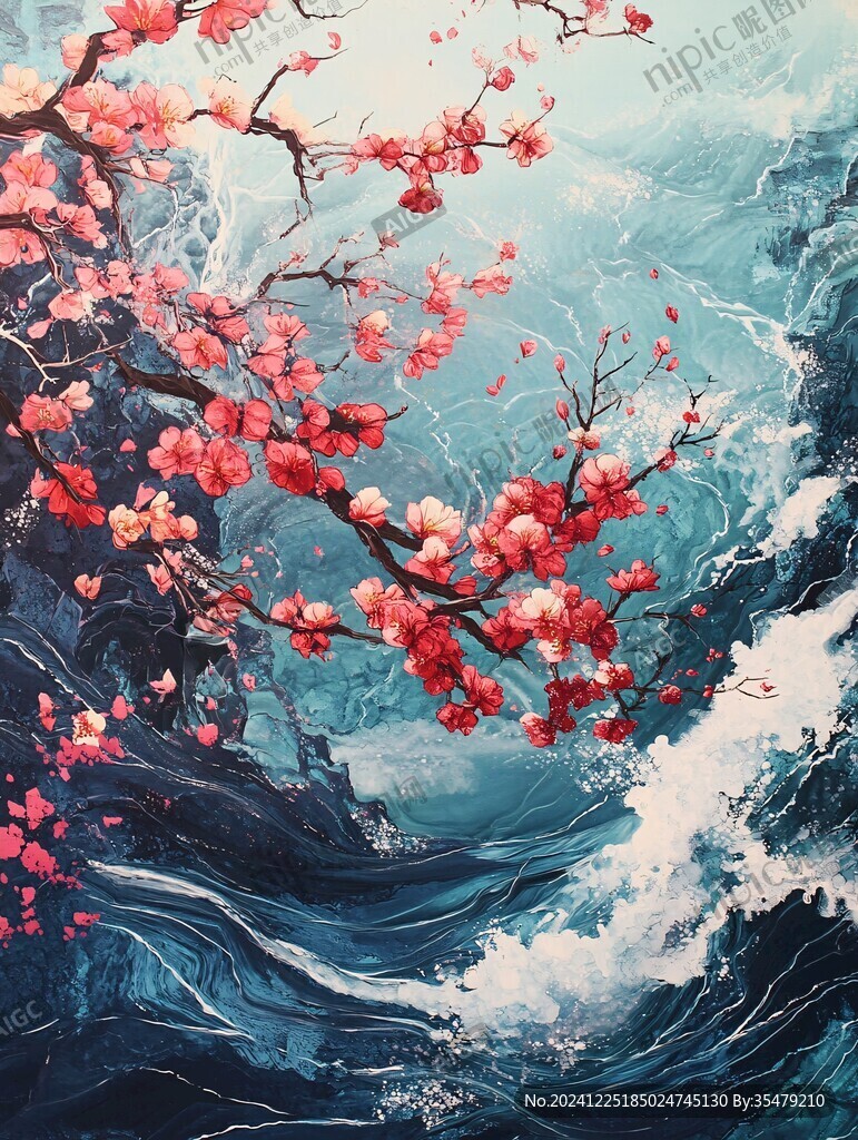 油画梅花