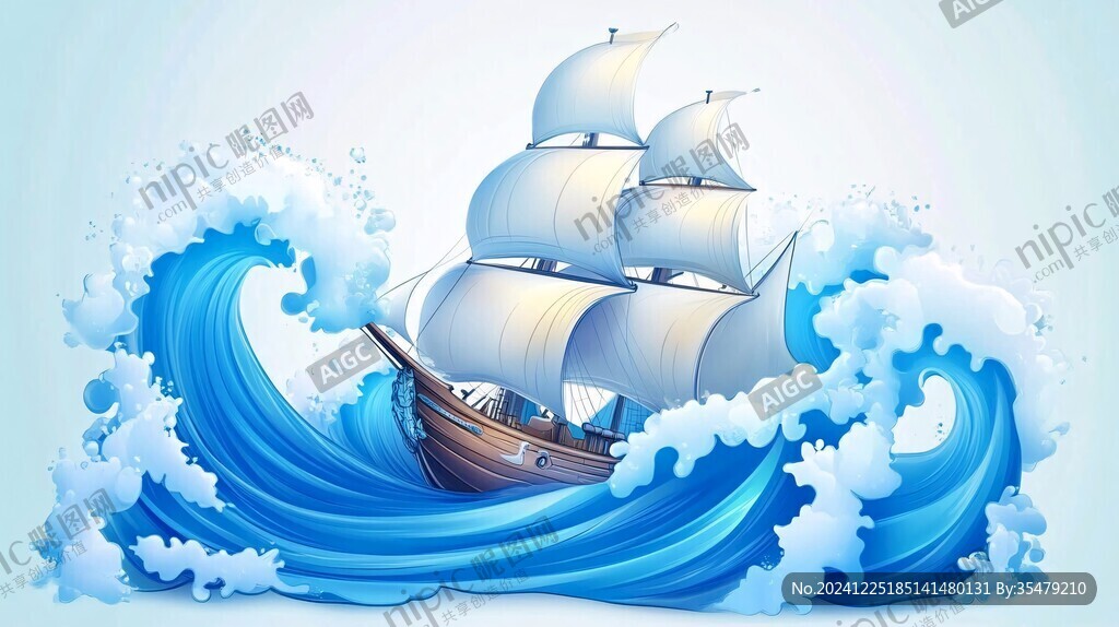 乘风破浪立体效果
