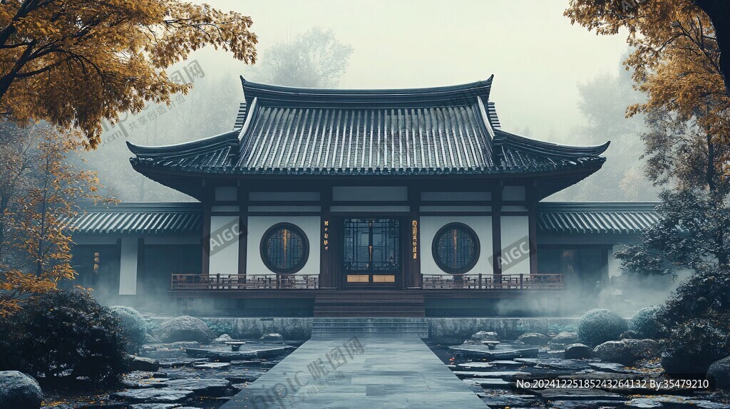 禅院秋景