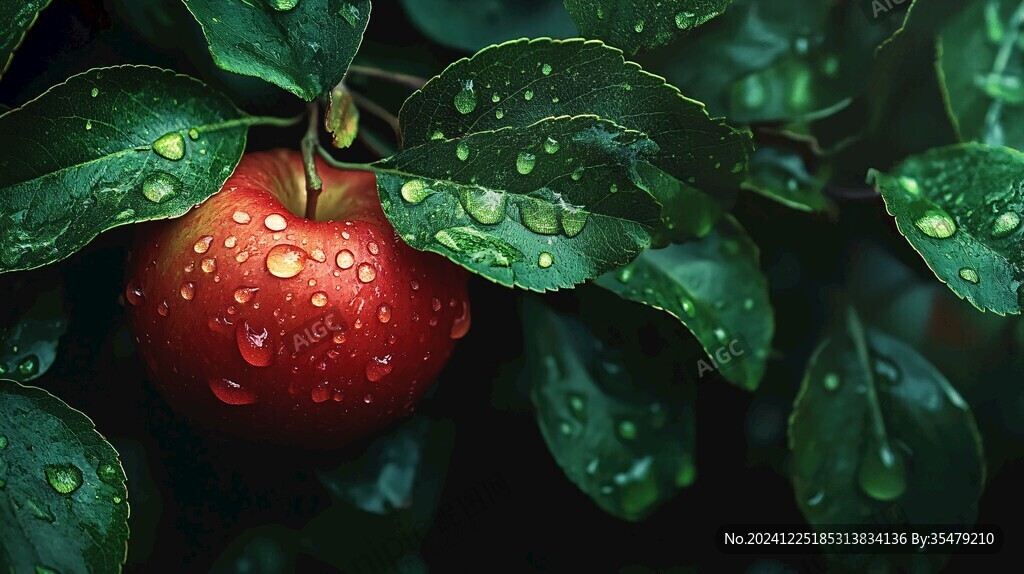 雨中石榴果