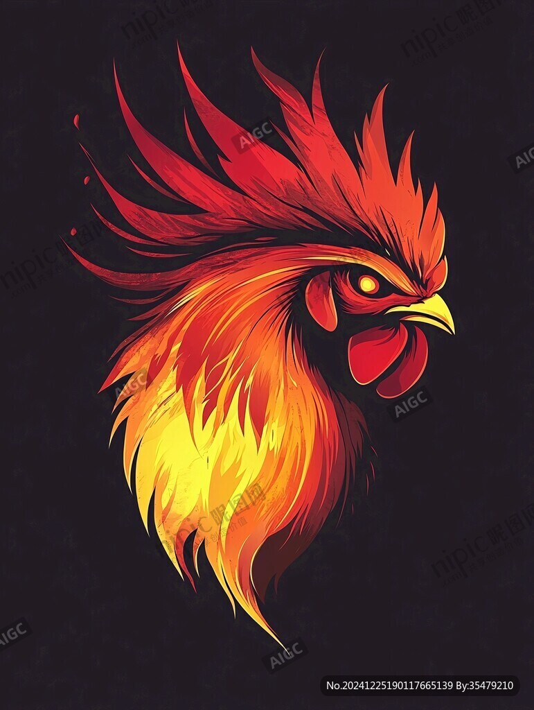 火凤凰插画