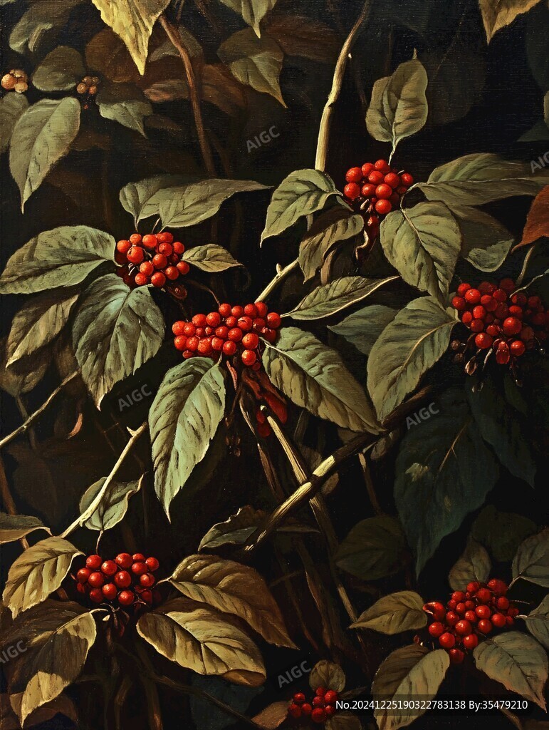 植物油画装饰画