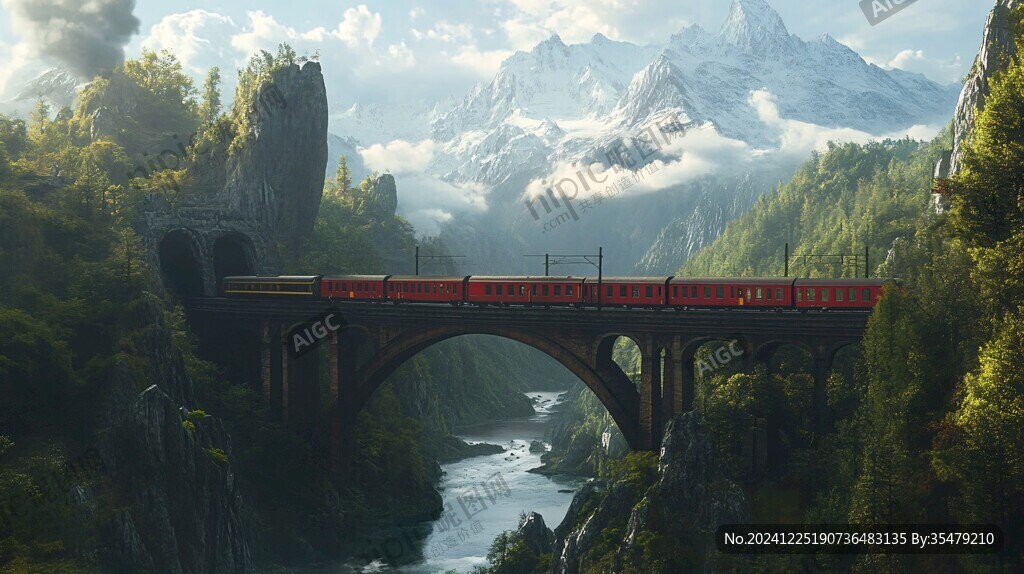 火车旅途风景