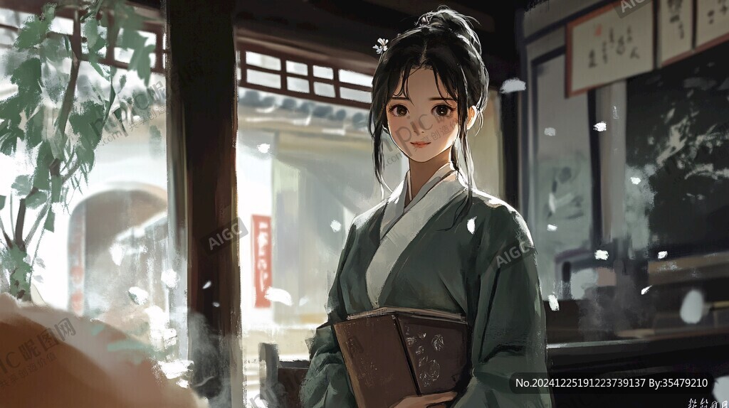 日韩厚涂插画