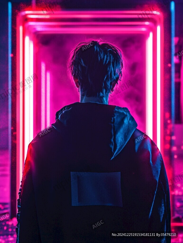 霓虹灯光感