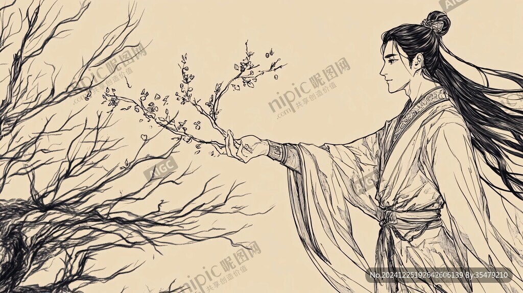 岑参线稿
