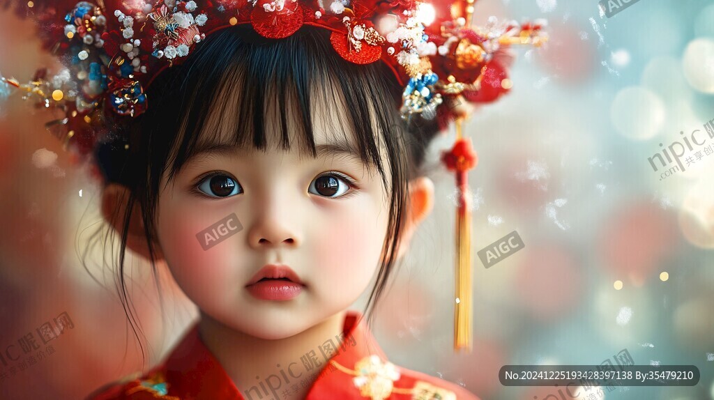 怡然自得的小女孩壁纸