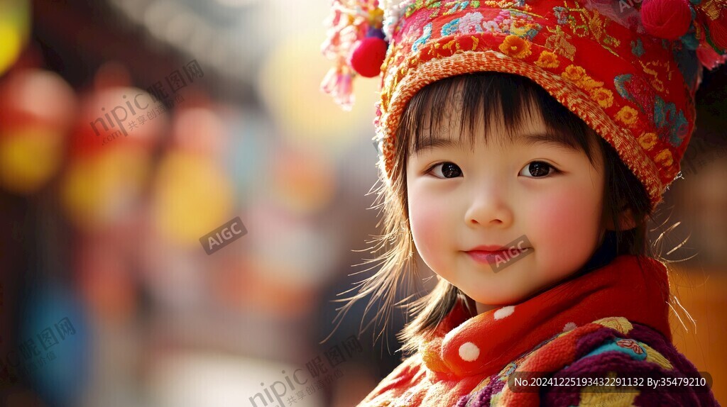 怡然自得的小女孩壁纸