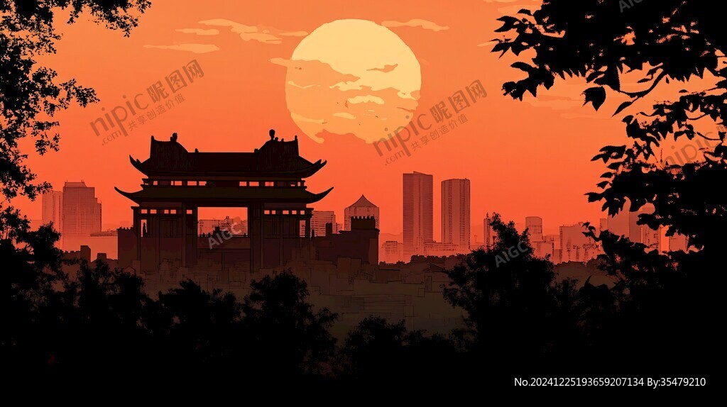 黄鹤楼插画