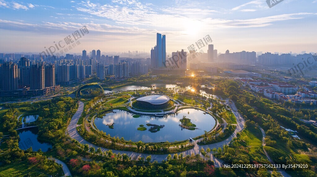 中轴清晨全景