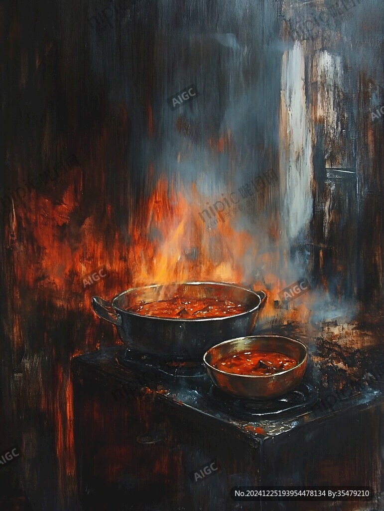 餐厅油画