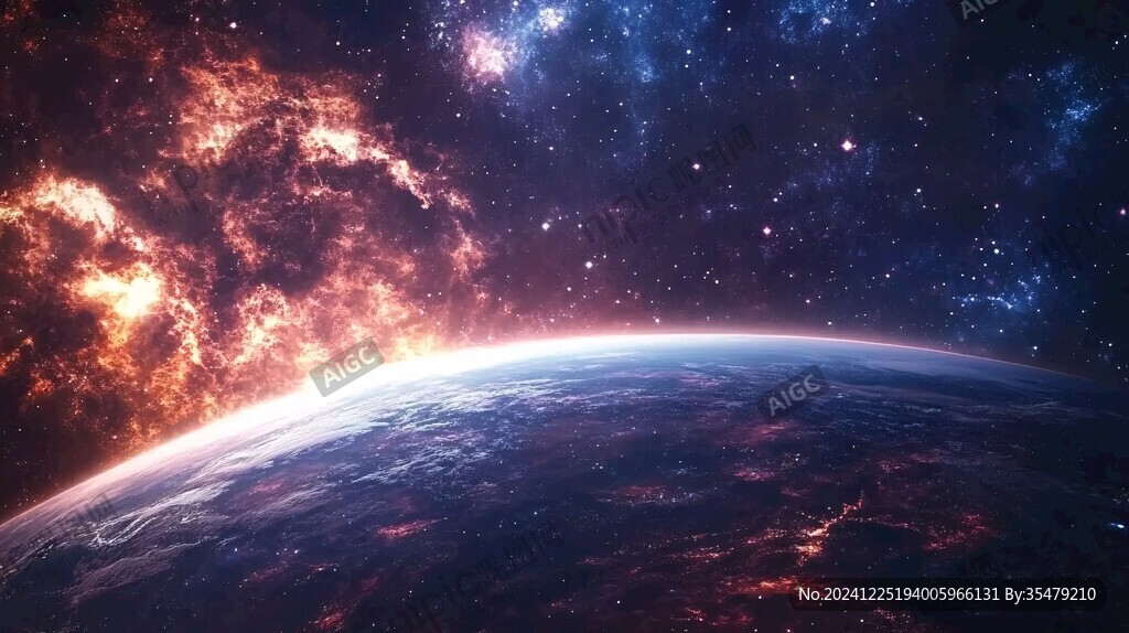 唯美宇宙会议背景