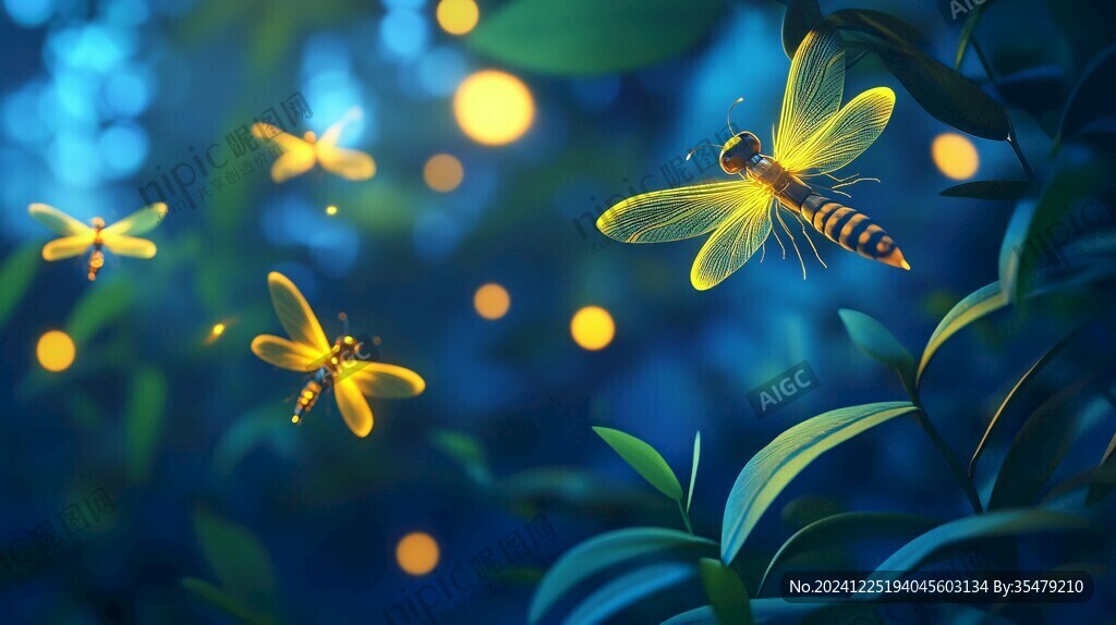萤火虫插画