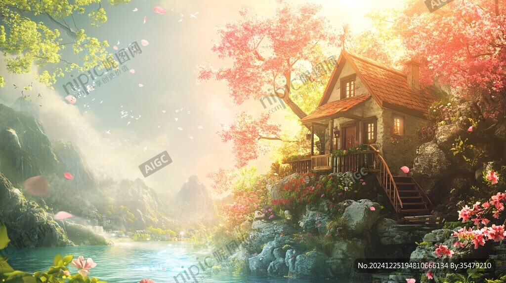 古风场景春暖花开